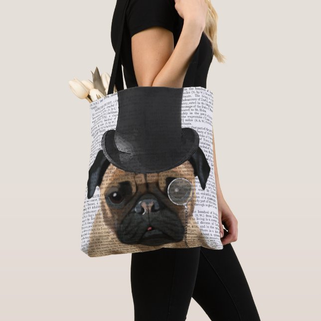Bolso De Tela Pug, hebilla formal y Gorra (Detalle)