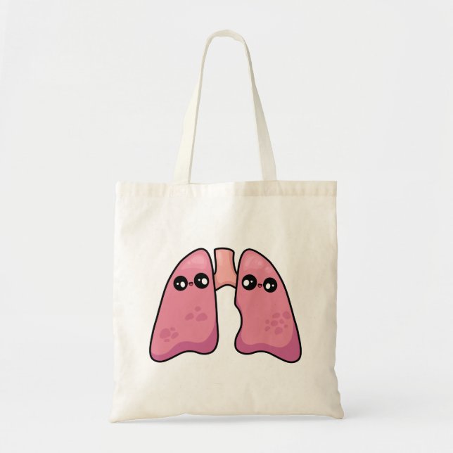 Bolso De Tela Pulmones Cutos - Biología Humana (Frente)