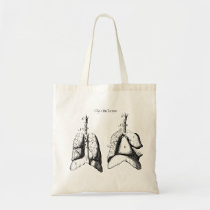 Bolso De Tela Pulmones de la anatomía