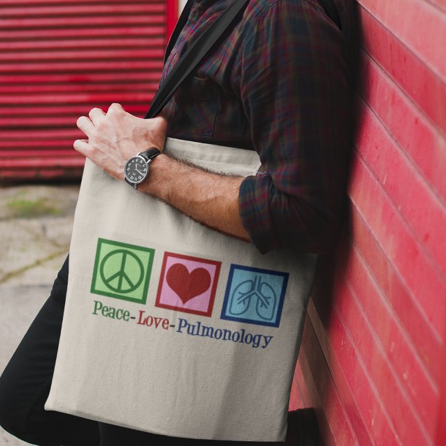 Bolso De Tela Pulmonólogo Paz Amor Pulmonología (Subido por el creador)