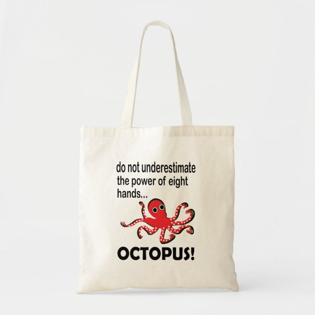 Bolso De Tela Pulpo Animal Lindo Divertido Pulpo (Frente)
