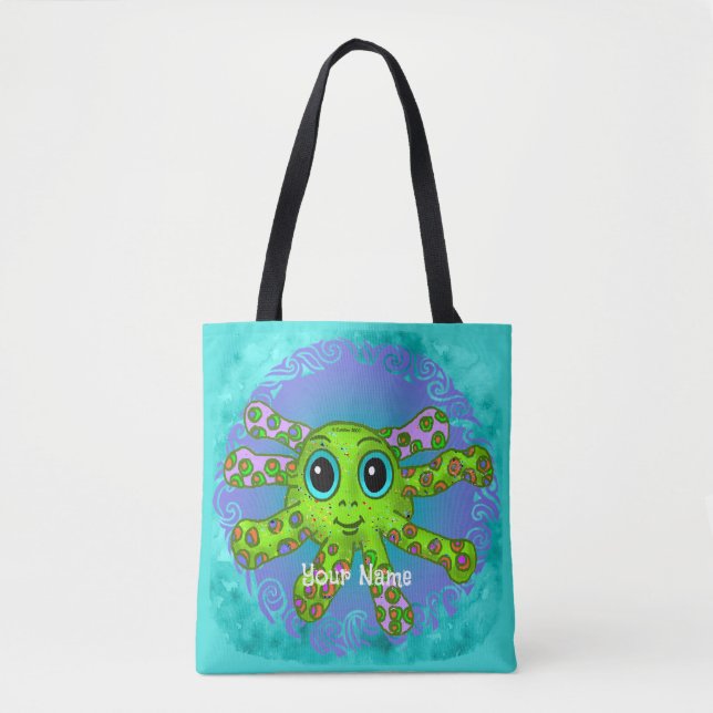 Bolso De Tela Pulpo Bebé (Anverso)