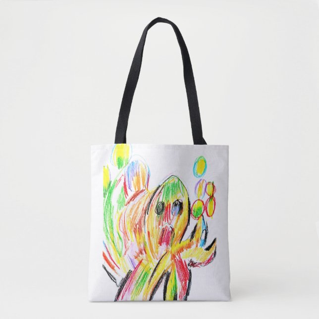 Bolso De Tela Pulpo colorido  (Anverso)