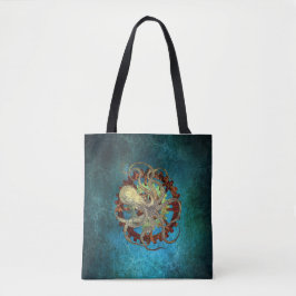 Bolso De Tela Pulpo de vapor y engranajes de relojería