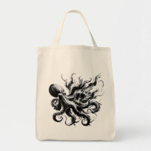 Bolso De Tela Pulpo Kraken de Tinta Abstracta