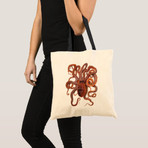 Bolso De Tela Pulpo Macropus, Animales Acuáticos Marinos Antiguo
