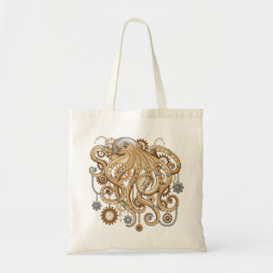 Bolso De Tela Pulpo Steampunk Retro Fantasía Mecánica