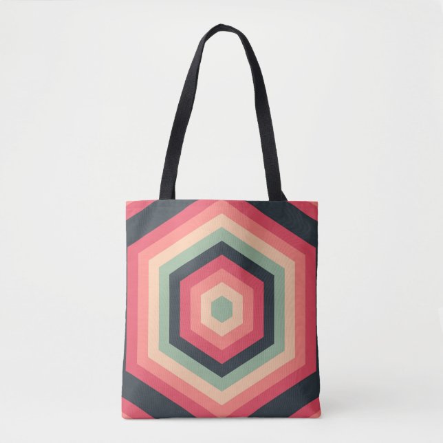 Bolso De Tela Pulso de hex retro (Anverso)