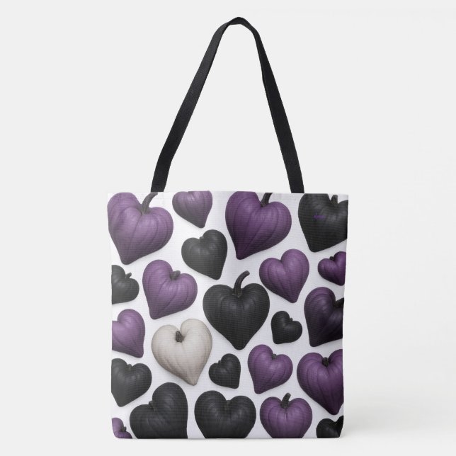 Bolso De Tela pumpkin heart  (Anverso)