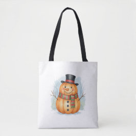 Bolso De Tela Pumpkin snowman