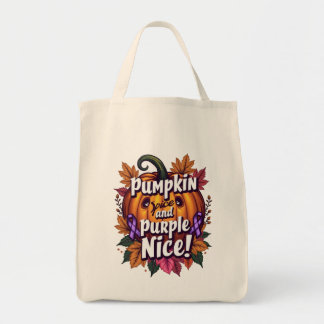 Bolso De Tela Pumpkin Spice y Purple Nice: Divertida Conciencia 