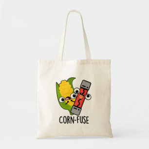 Bolso De Tela Pun confuso divertido con fusible de maíz