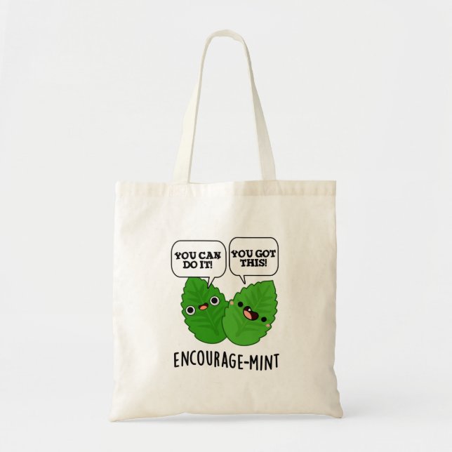 Bolso De Tela Pun de menta positiva para la menta (Frente)