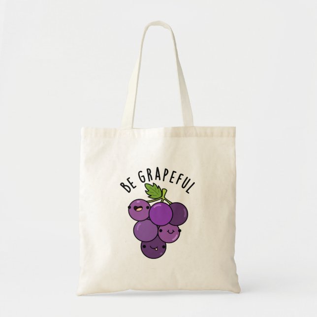 Bolso De Tela Pun de uva Grapeful positivo (Frente)
