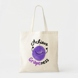 Bolso De Tela Pun de uva positiva - Lograr la Grapacidad