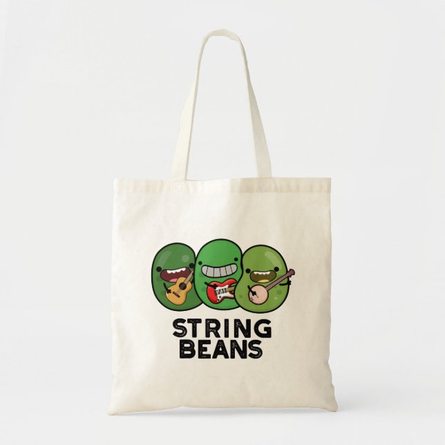 Bolso De Tela Pun de verduras divertidas (Frente)