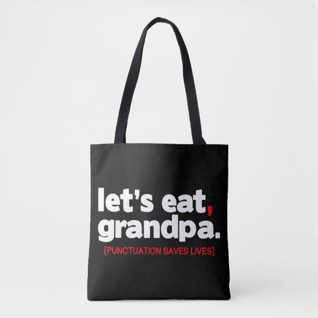 Bolso De Tela Punctuation saves lives (Anverso)