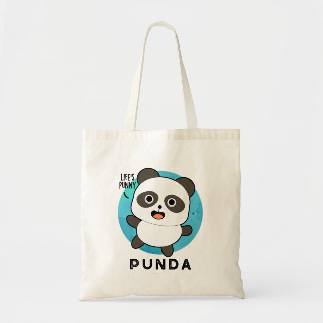 Bolso De Tela Punda Graciosa Animal Panda Pun (Frente)