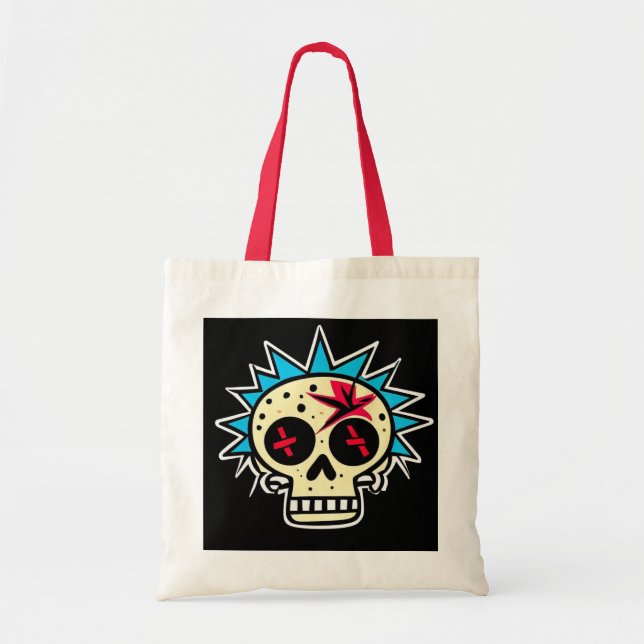 BOLSO DE TELA 'PUNK SKULL' (Frente)