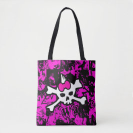 Bolso De Tela Punk Skull Princess Tote Bag