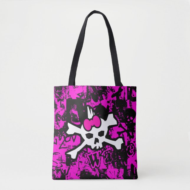 Bolso De Tela Punk Skull Princess Tote Bag (Anverso)