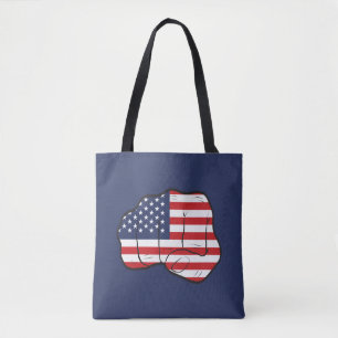 Bolso De Tela Puño de bandera estadounidense