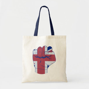 Bolso De Tela Puño elevado británico