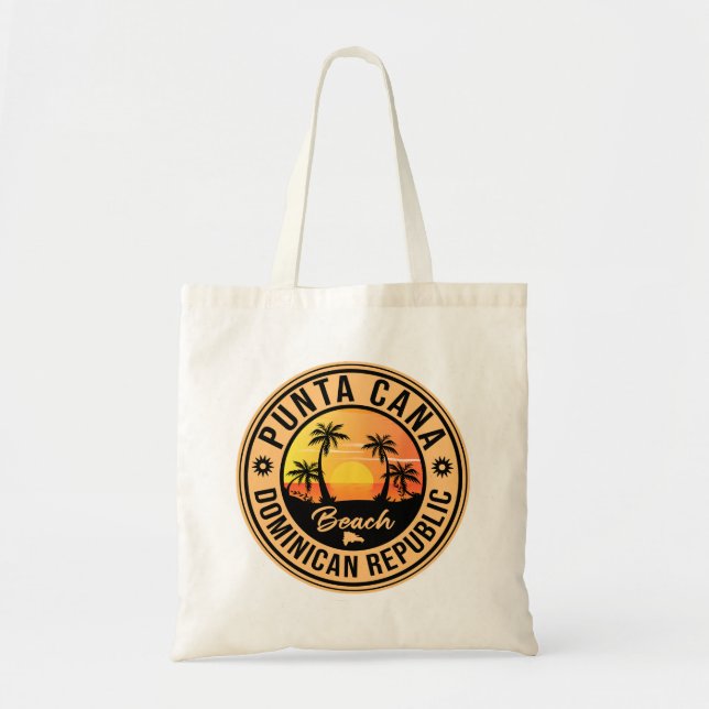 Bolso De Tela Punta Cana República Dominicana - Retro Souvenir 8 (Frente)