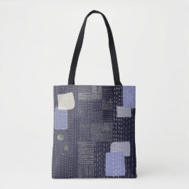 Bolso De Tela Puntadas japonesas sashiko que se asemejan a un pa