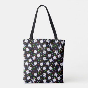 Bolso De Tela Punto de KiniArt Westie Polka