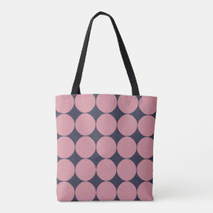Bolso De Tela Punto de polka rosa moderno y elegante