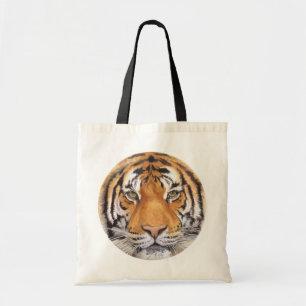 Bolso De Tela "Punto del tigre" en el blanco, arte de la
