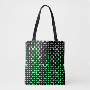 Bolso De Tela Punto Polka 02.Verde. Black BG