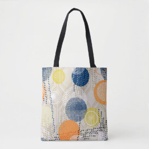 Bolso De Tela Punto polka colorido abstracto