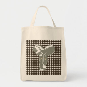 Bolso De Tela Punto Safari de Cola con Elefante de Arte Pop