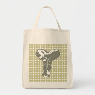 Bolso De Tela Punto Safari Serengeti con elefante de arte pop