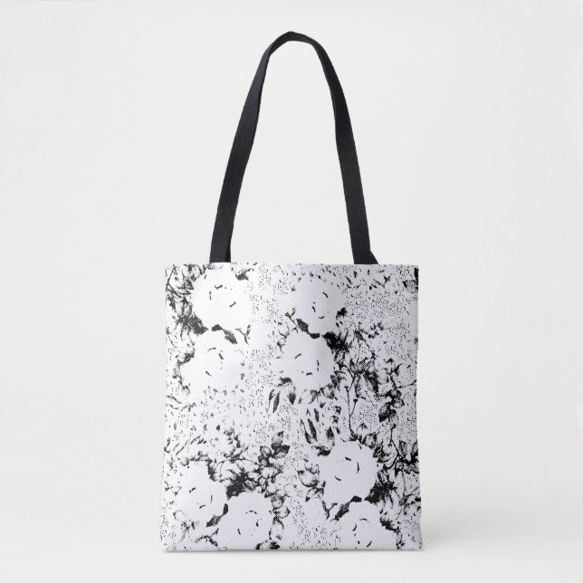 Bolso De Tela Punto, vaca negra (Anverso)