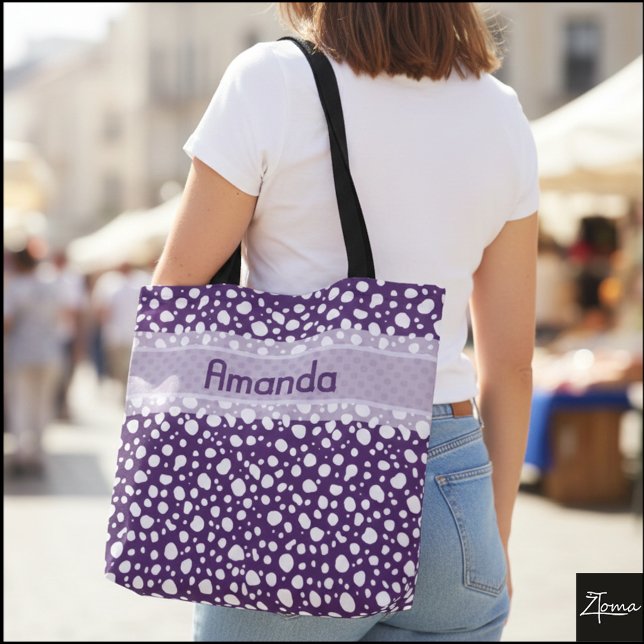 Bolso De Tela Puntos dálmata con nombre (6) (Subido por el creador)