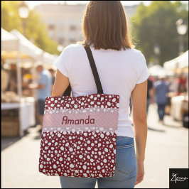 Bolso De Tela Puntos dálmatas con nombre (4)