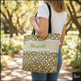 Bolso De Tela Puntos dálmatas con nombre (5)