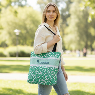 Bolso De Tela Puntos dálmatas con nombre (7)