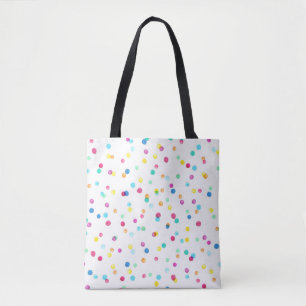 Bolso De Tela Puntos de acuarela brillantes: Patrón sin foco.