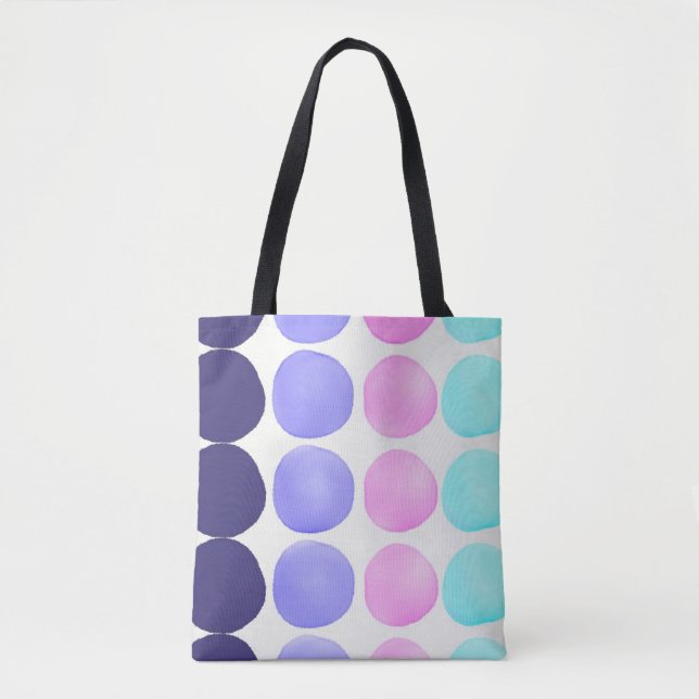 Bolso De Tela Puntos de acuarela grandes (Anverso)