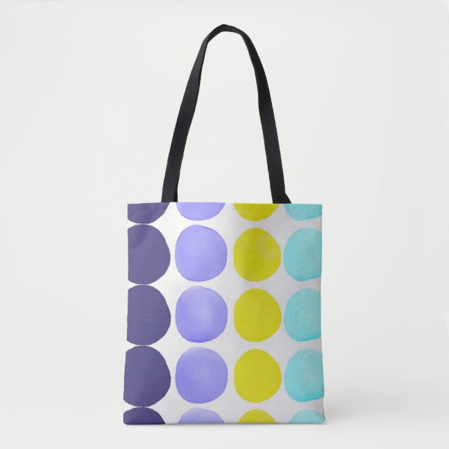 Bolso De Tela Puntos de acuarela grandes (Anverso)