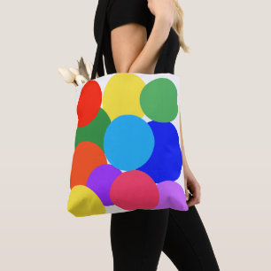 Bolso De Tela Puntos de la polca arcoiris