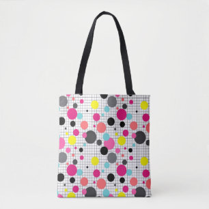 Bolso De Tela Puntos de Memphis polka