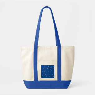 Bolso De Tela Puntos de polka blanco
