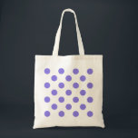 Bolso De Tela Puntos de polka periwinkle<br><div class="desc">Punto de polka perwinkle sobre fondo blanco</div>