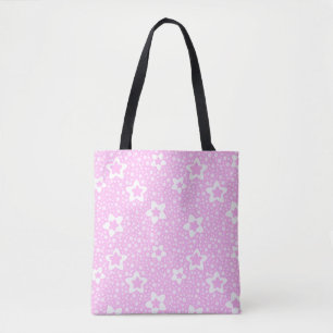 Bolso De Tela Puntos de polka retro rosado caliente con patrón f