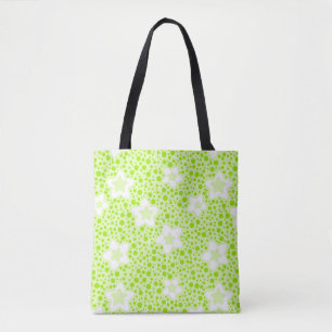 Bolso De Tela Puntos de polka retro verde brillante con patrón f
